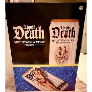 Liquid Death Pool Float Unisex OS White New Mountain Water Can Inflatable Raft
